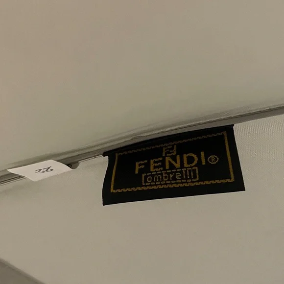 Fendi Light Gray Designer Folding Umbrella - Picture 8 of 10
